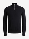 Jack & Jones Čierny pánsky sveter Jack & Jones Emil