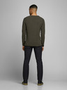 Jack & Jones Tmavozelený pánsky základný sveter Jack & Jones Ehill