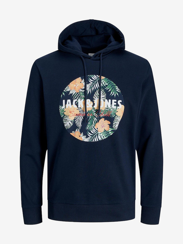 Jack & Jones Tmavomodrá pánska mikina Jack & Jones Chill