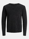 Jack & Jones Čierny sveter Jack & Jones Leo