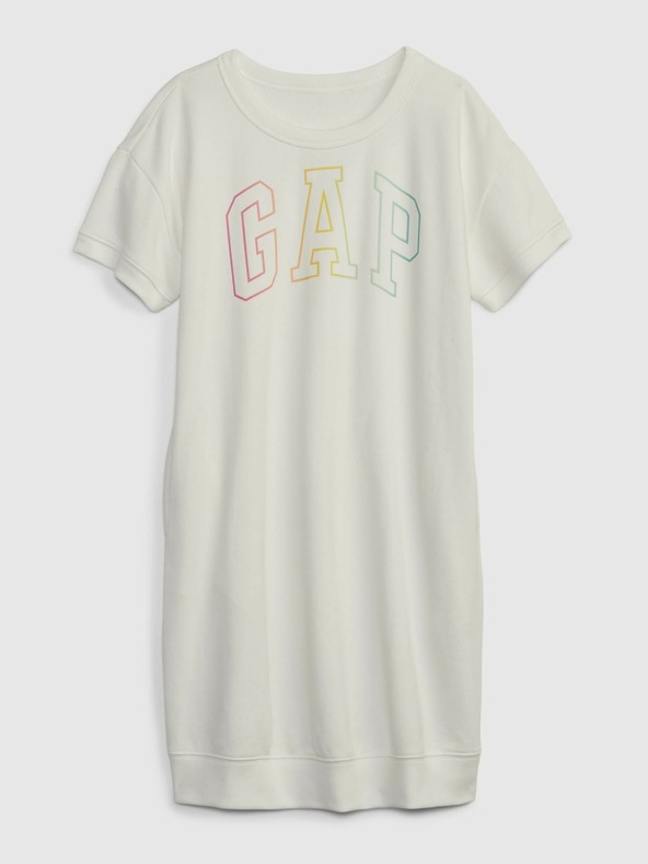 GAP Detské tričkové šaty s logom GAP