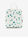Desigual Zeleno-biely dámsky vzorovaný batoh Desigual New Splatter Sumy Mini