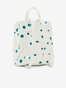 Desigual Zeleno-biely dámsky vzorovaný batoh Desigual New Splatter Sumy Mini