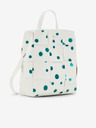 Desigual Zeleno-biely dámsky vzorovaný batoh Desigual New Splatter Sumy Mini