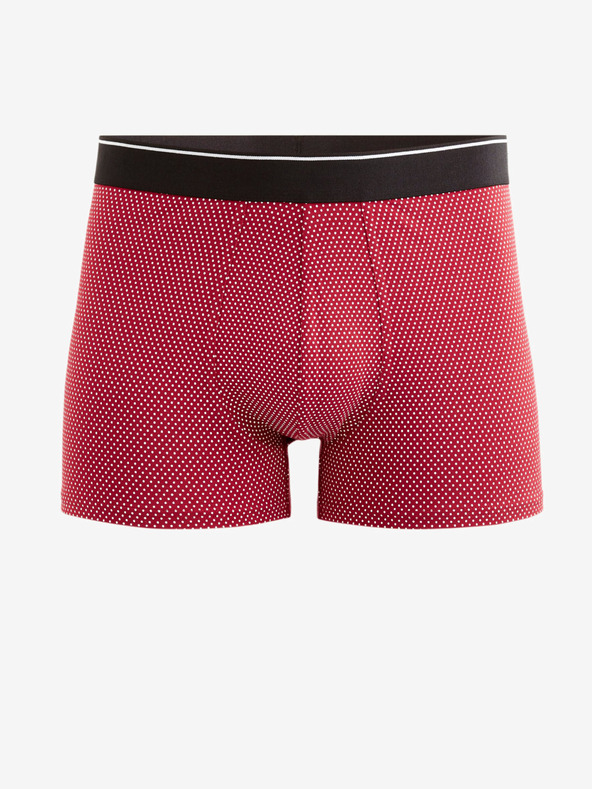 Celio Červené pánske vzorované boxerky Celio Mitch