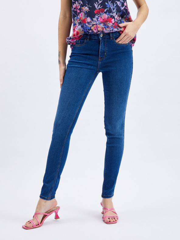 Orsay Modré dámske skinny fit džínsy ORSAY