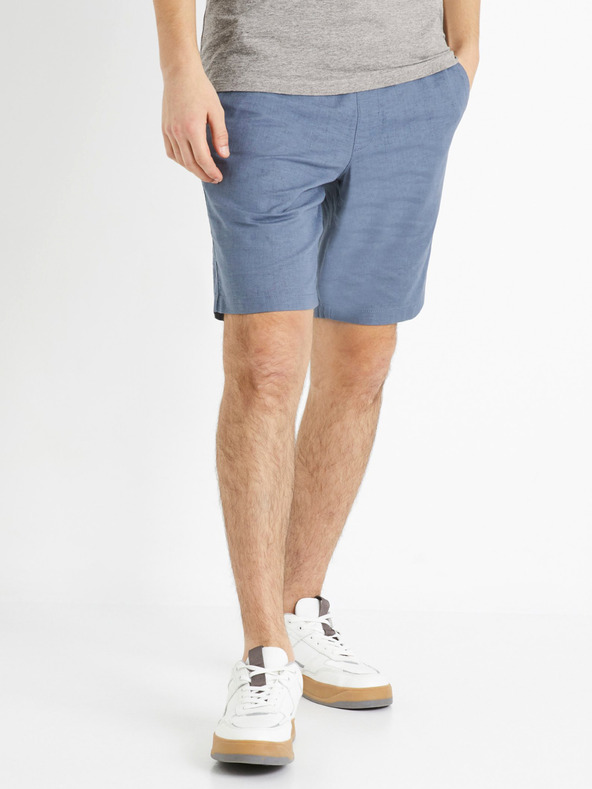Celio Modré pánske plátenné šortky Celio Dolincobm2