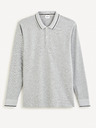 Celio Svetlošedé pánske polo tričko Celio Decoml