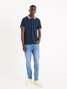 Celio Tmavomodré pánske základné polo tričko Celio Gesort