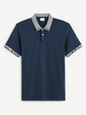 Celio Tmavomodré pánske základné polo tričko Celio Gesort
