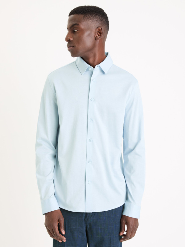 Celio Svetlomodré pánske tričko Celio Vajersey