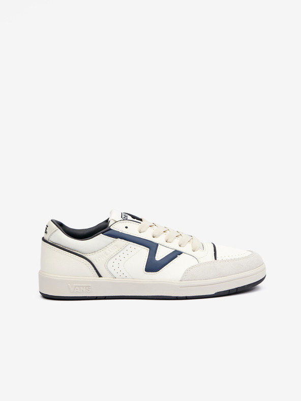 Vans Krémové pánske kožené tenisky VANS Lowland CC