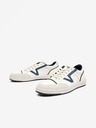 Vans Krémové pánske kožené tenisky VANS Lowland CC