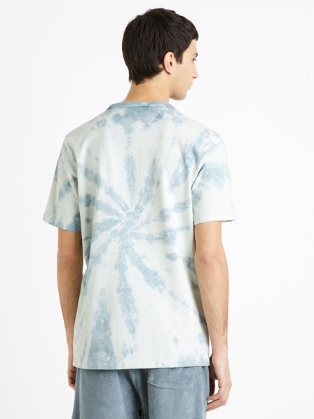 Celio Bielo-modré vzorované pánske tričko Celio Deswirl