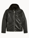 Celio Čierna pánska kožená bunda Celio Dibiker2