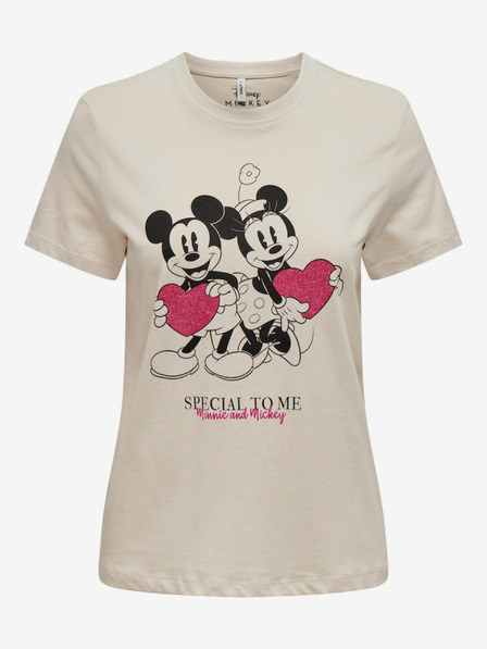 ONLY Béžové dámske tričko ONLY Mickey