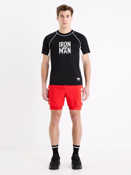Celio Červené športové šortky Celio Marvel - Iron Man