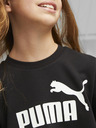 Puma Čierne dievčenské šaty s logom Puma ESS+