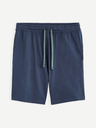Celio Modro-zelené pánske pruhované krátke pyžamo Celio Cible