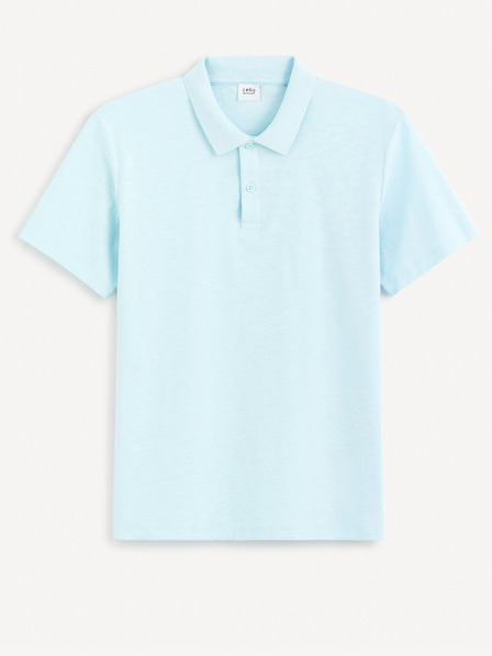 Celio Tyrkysové pánske základné polo tričko Celio Feflame