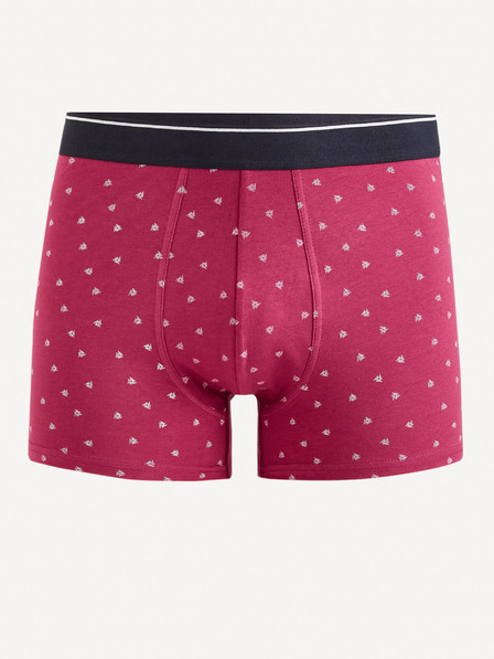 Celio Červené pánske vzorované boxerky Celio Mitch