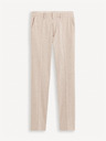 Celio Béžové pánske chino nohavice Celio Gosi