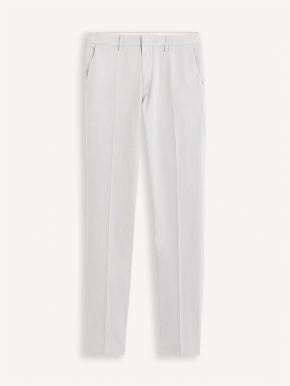 Celio Svetlošedé pánske chino nohavice Celio Gosi