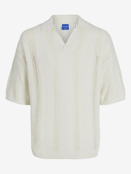 Jack & Jones Krémová Pánska polokošeľa Jack & Jones Wavy