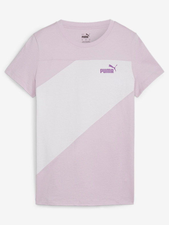 Puma Bielo-ružové dámske tričko Puma Power Tee