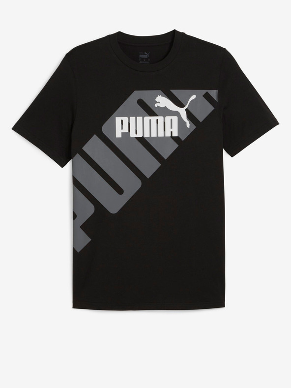 Puma Čierne pánske tričko Puma Power Graphic Tee