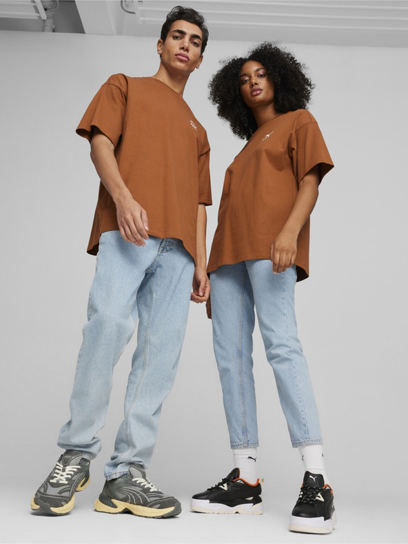 Puma Hnedé unisexové tričko Puma Better Classics Oversized Tee