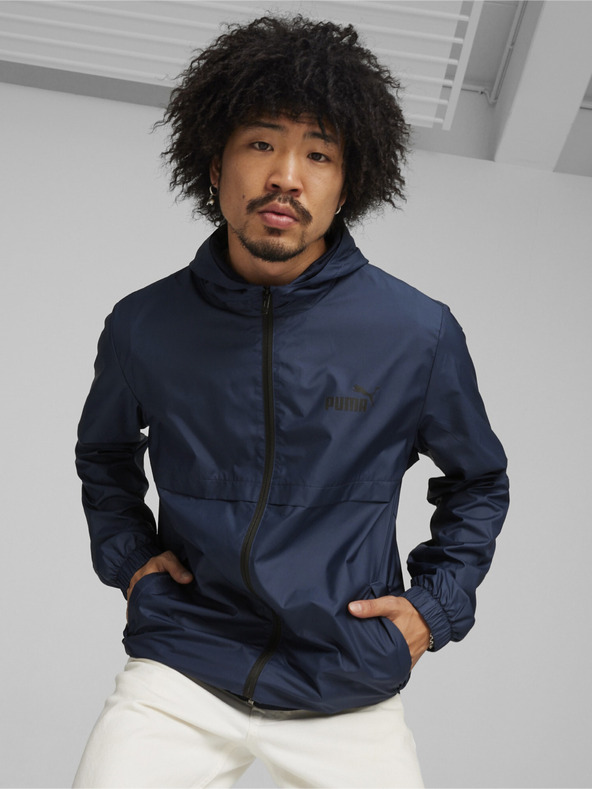 Puma Tmavomodrá pánska vetrovka Puma ESS Solid Lightweight Jacket