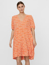 Vero Moda Oranžové vzorované voľné šaty VERO MODA Hanna