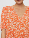 Vero Moda Oranžové vzorované voľné šaty VERO MODA Hanna