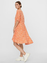 Vero Moda Oranžové vzorované voľné šaty VERO MODA Hanna