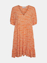 Vero Moda Oranžové vzorované voľné šaty VERO MODA Hanna