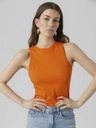 AWARE by VERO MODA Oranžové dámske rebrované základné tielko AWARE by VERO MODA Lavender