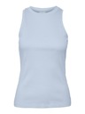 AWARE by VERO MODA Svetlomodré dámske rebrované základné tielko AWARE by VERO MODA Lavender