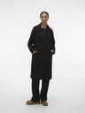 Vero Moda Čierny dámsky kabát z vlnenej zmesi VERO MODA Hazel