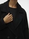 Vero Moda Čierny dámsky kabát z vlnenej zmesi VERO MODA Hazel