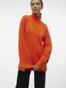 Vero Moda Oranžový dámsky sveter VERO MODA Goldneedle