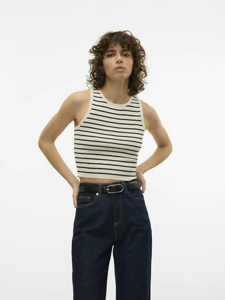 Vero Moda Čierno-krémový dámsky top Vero Moda Ginny