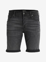 Jack & Jones Čierne pánske džínsové šortky Jack & Jones Rick