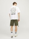 Jack & Jones Khaki Pánske kargo šortky Jack & Jones Cole