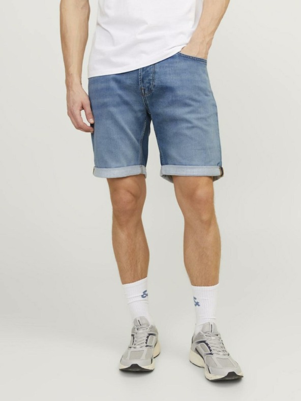 Jack & Jones Modré pánske džínsové šortky Jack & Jones Rick