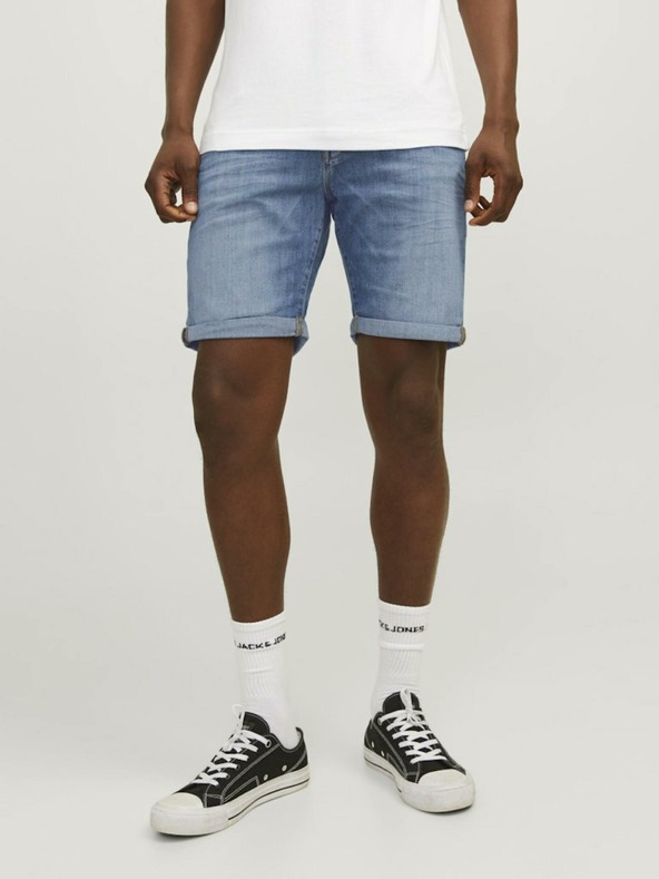 Jack & Jones Modré pánske džínsové šortky Jack & Jones Rick