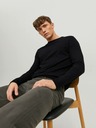 Jack & Jones Čierny základný sveter Jack & Jones Emil