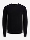 Jack & Jones Čierny základný sveter Jack & Jones Emil