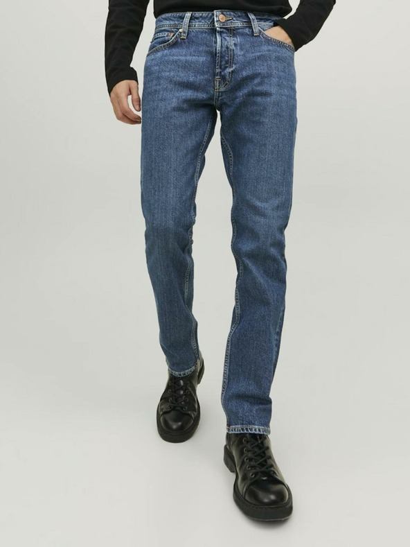 Jack & Jones Modré pánske slim fit džínsy Jack & Jones Tim