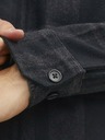 Jack & Jones Tmavo šedá pánska košeľa Jack & Jones Roy Checked Overhirt